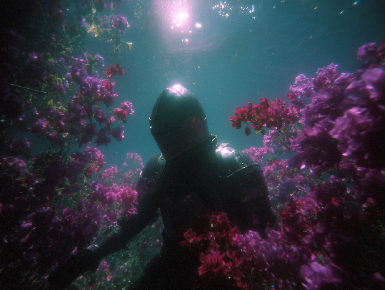 [a knight in water]